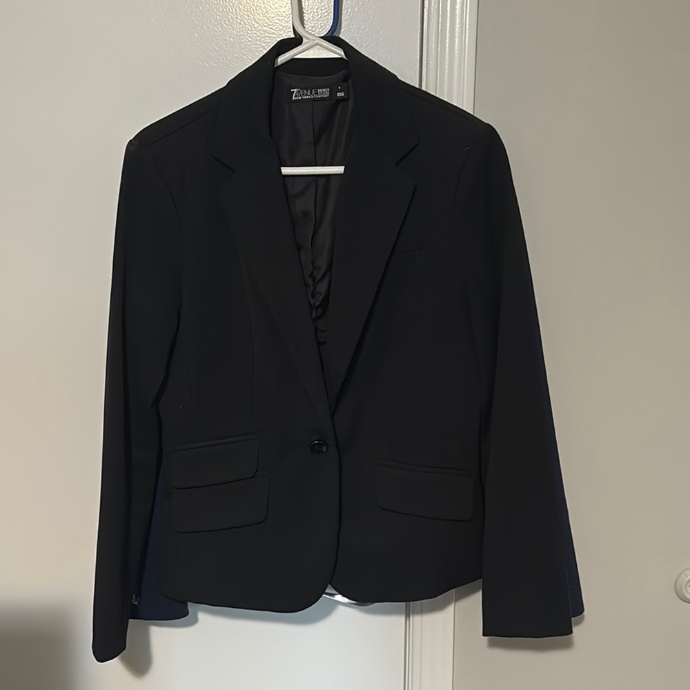 Tahari Black Blazer Classic Suit Jacket